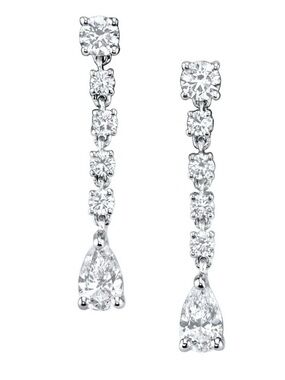 Anita Ko SMALL ROPE DIAMOND EARRINGS WITH PEAR DROPS white gold